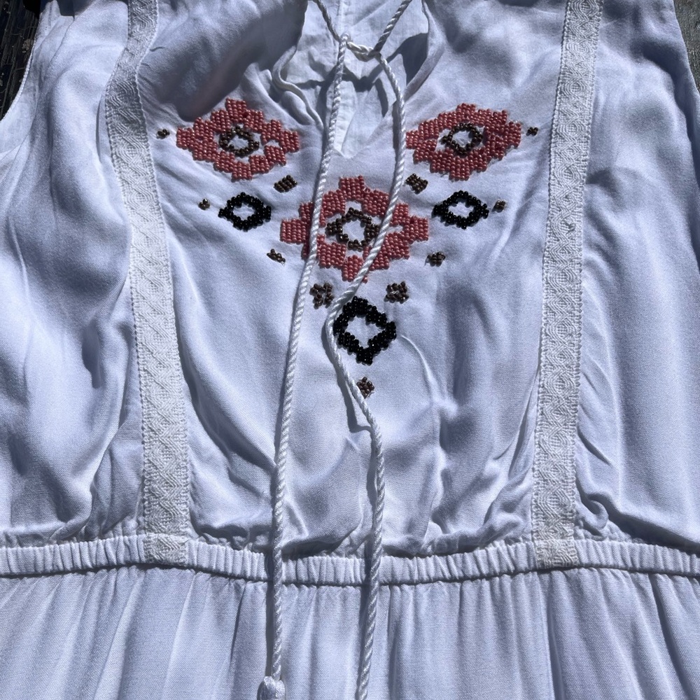 Anthropologie Kenji Embroidered Sleeveless Dress Size 10 - Picture 4 of 8